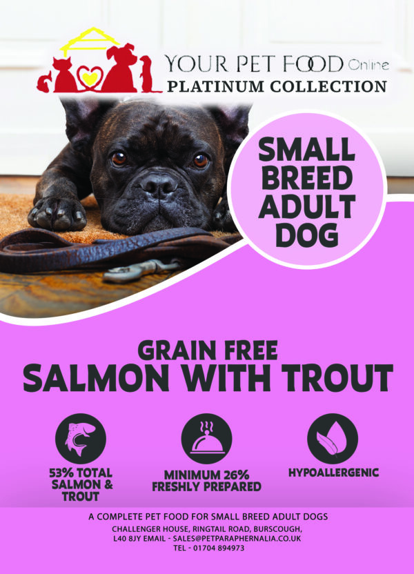 Grain Free Freshly Prepared Salmon With Trout for Your Smaller Adult Dog