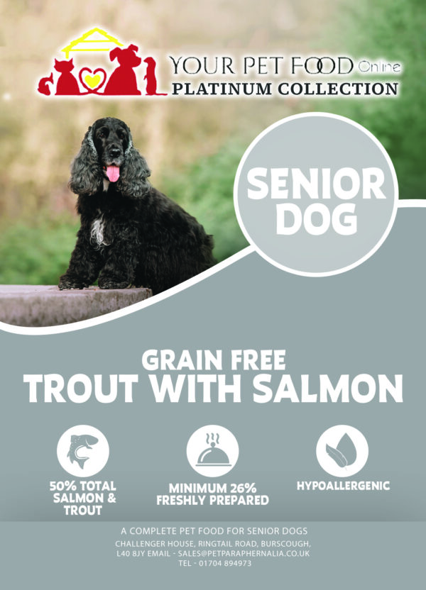 Freshly Prepared Grain Free Trout & Salmon for Your Older Dog