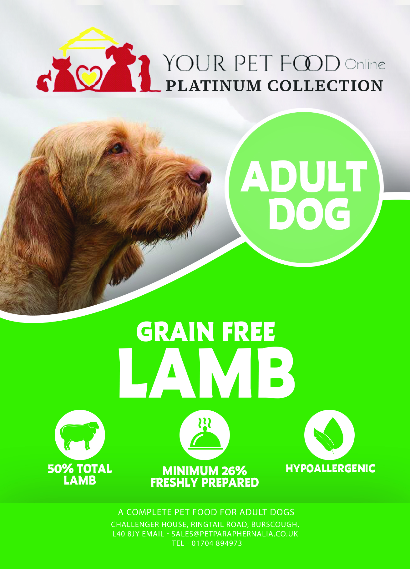Grain Free Freshly Prepared Lamb for Your Adult Dog