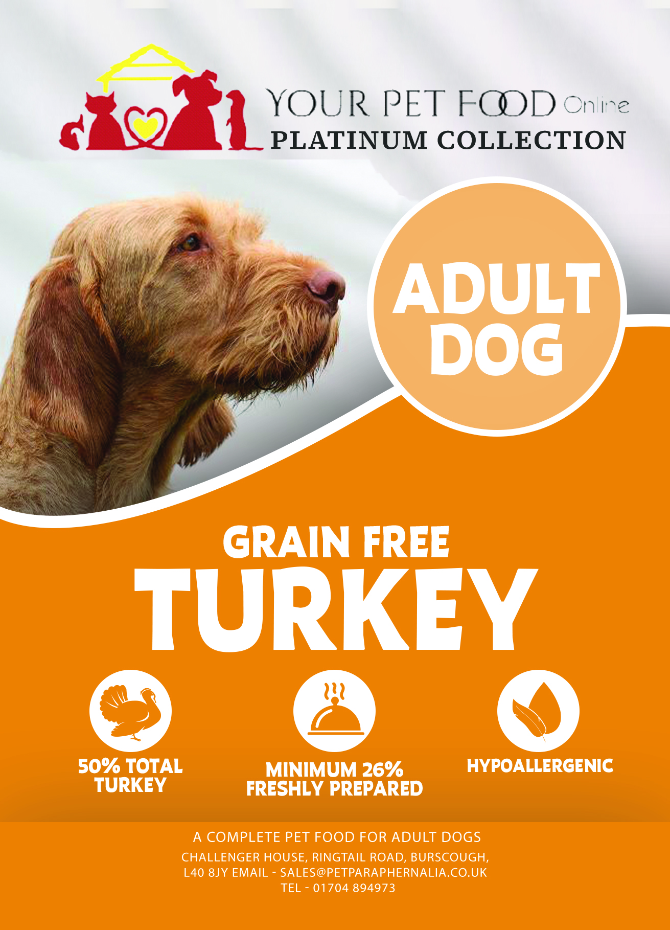 Grain Free Freshly Prepared Turkey for Your Adult Dog