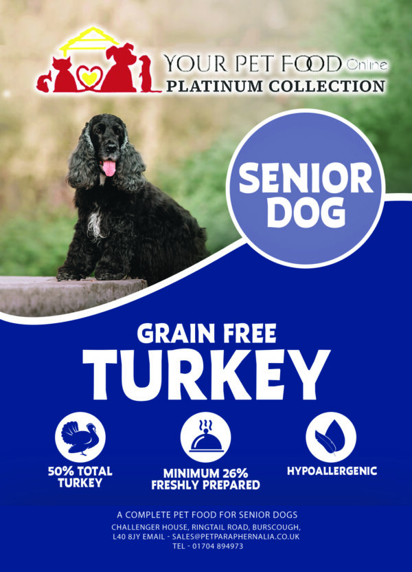 Freshly Prepared Grain Free Turkey for Your Older Dog