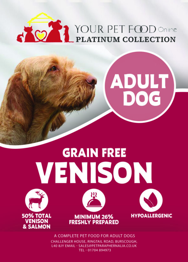 Grain Free Freshly Prepared Venison for Your Adult Dog