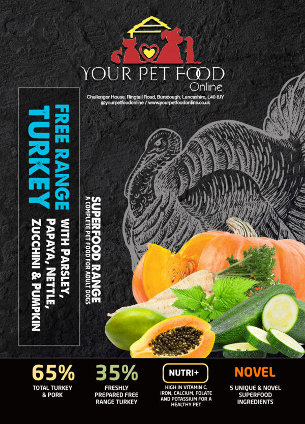 Superfoods Range Turkey & Pork for Your Adult Dog