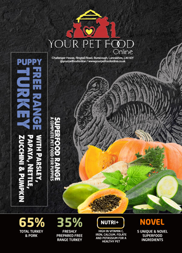 Superfoods Range Turkey & Pork for Your Puppy