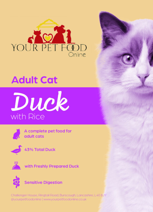 Hypoallergenic Duck & Rice for Your Adult Cat (Copy)