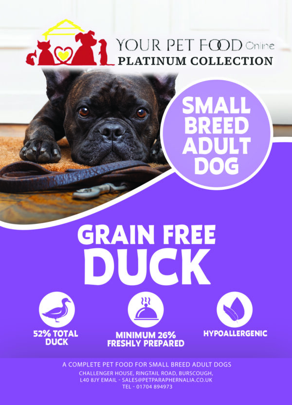 Grain Free Freshly Prepared Duck for Your Smaller Adult Dog